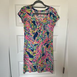 Lilly Pulitzer Palmira Dress in Indigo Palm Reader